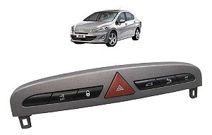 Botao Pisca Alerta Trava Portas Abertura Peugeot 408 12 A 18 Preto