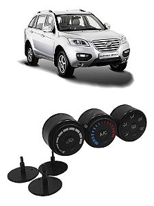 Botões Comandoar Condicionado Lifan X60 2013 2014 2015 2016  Preto