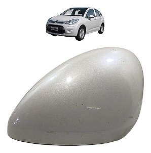 Capa Retrovisor Esquerdo Citroen C3 2013 2014 2015 2016 Bege