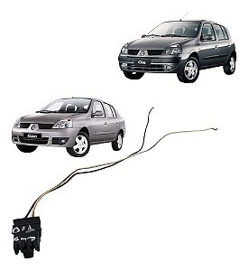 Chicote Conector Plug Fechadura Porta Traseira Direita Clio