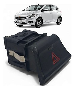 Botão Pisca Alerta Gm Onix Prisma 2013 2014 2015 2017 A 2019 Preto