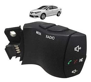Comando Botão Som Telefone Renault Fluence 255526295r 2015