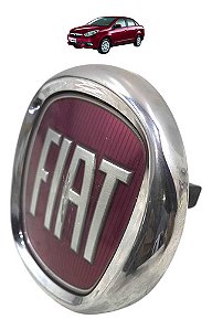 Emblema Botao Porta Malas Grand Siena 2012 2013 2014 A 2021 Prateado