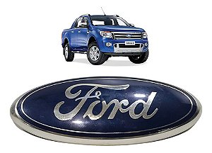 Emblema Grade Dianteira Ford Ranger 2013 2014 2015 2016 Prateado