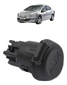 Entrada Auxiliar Usb Peugeot 308 408 2011 2012 2013 A 2015 Preto