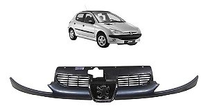 Grade Dianteira Superior Parachoque Peugeot 206 1999 A 2010 Verde-escuro Brilhante