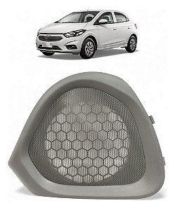 Tela Grade Alto Falante Traseiro Esquerdo Onix Prisma 2015 Cinza