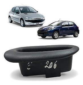 Puxador Interno Porta Lado Esquerdo Peugeot 206 207 02 A 14 Preto