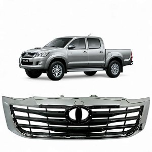 Grade Radiador Hilux Srv Cromada e Cinza 2012 2013 2014 2015
