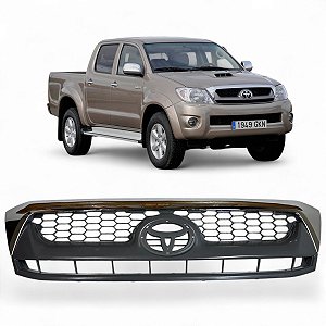 Grade Radiador Toyota Hilux Cinza 2009 2010 2011 Cromado
