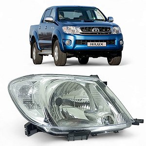 Farol direito Toyota Hilux 2005 a 2010 2011 Pisca Cristal