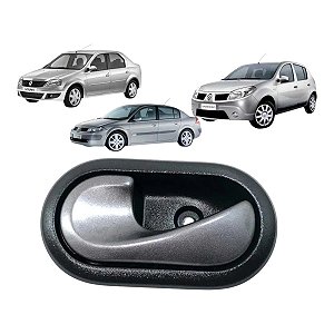 Maçaneta Interna Esquerda Cinza Sandero Logan Megane Duster
