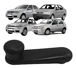 Manivela De Regulagem Do Vidro Fiat Palio  2008 A 2012  Preto