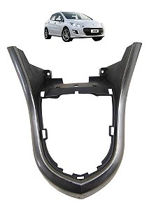 Moldura Alavanca Cambio Automatico Peugeot 308 408 2011 A 18 Prateado Lisa