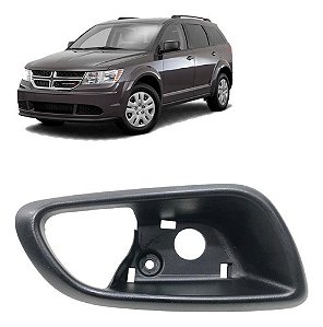 Moldura Maçaneta Interna Dianteira Direita Journey 2014 2015 Preto Dianteira