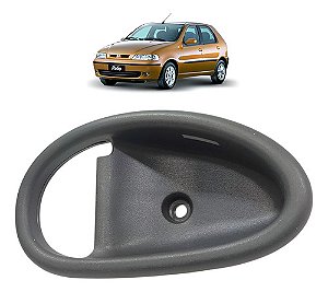 Moldura Maçaneta Interna Direita Fiat Palio 1997 1998 A 2005 Preto Dianteira/traseira