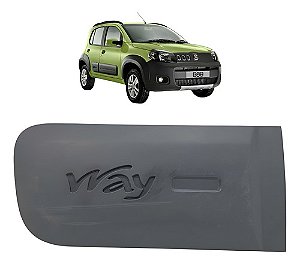 Moldura Porta Traseira Uno Way 2011 Á 2014 L D 100180444 Ori Cinza