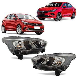 Par Farol Dianteiro Argo Cronos 2017 A 2024 Manual Sem Led
