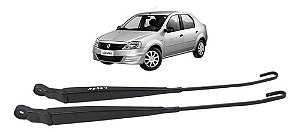 Par Braço Limpador Parabrisa Renault Logan 2007 2008 A 2013 Esquerdo