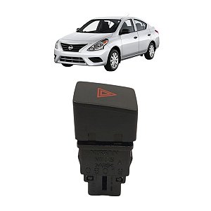 BOTAO PISCA ALERTE NISSAN VERSA 2015 2016 2017 2018 2019