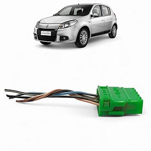 CHICOTE CONECTOR PLUG BOTAO TRAVA PORTA SANDERO 2008 A 2011