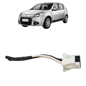 chicote conector plug botao trava vidro sandero 2007 a 2011