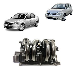 Coletor Admissão Sandero Logan 1.6 8v 2007 2008 2009 A 2014