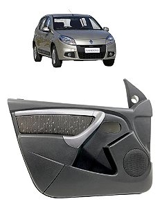 Forro Porta Dianteiro Esquerdo Sandero 2008 2009 2010 2013 Preto