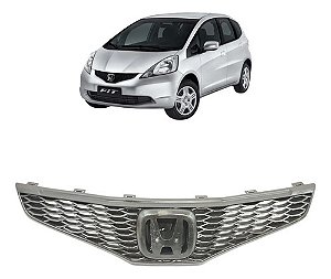 Grade Dianteira Radiador Honda New Fit 2009 2010 2011 2012 Preto Fosco
