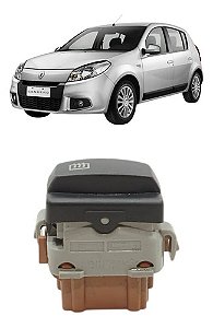 Botão Desembaçador Renault Sandero Logan 2011 2012 2013 2014