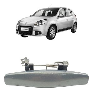 Maçaneta Externa Direita Renault Sandero 2011 2012 2013 2014 Cinza-escuro Dianteira/traseira