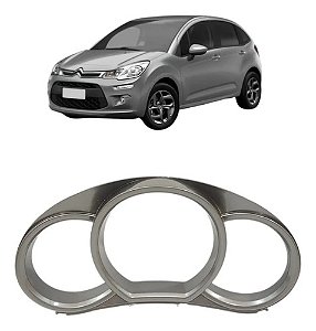 Moldura Painel Velocímetro Citröen C3 2013 2014 2015 A 2018 Cinza-escuro