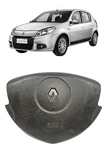 Bolsa Airbag Volante Renault Logan Sandero 2011 2012 A 2014 Preto