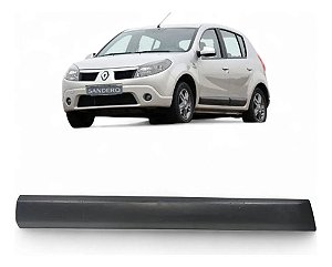 Friso Porta Dianteira Esquerda Renault Sandero 2007 A 2014 Preto