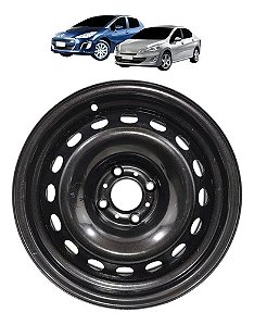 Roda Ferro Aro 16 4x108 Peugeot 308 408 2012 2013 A 2015 Preto
