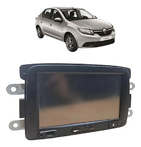Radio Multimídia Renault Sandero Logan 2015 2016 2017 A 2020 Preto
