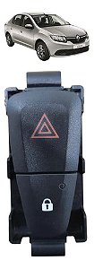 Botão Pisca Alerta Trava Renault Sandero Logan 2015 A 2019 Preto