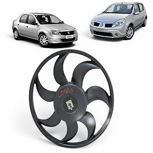 Eletroventilador Ventoinha Renault Sandero Logan 2008 a 2014
