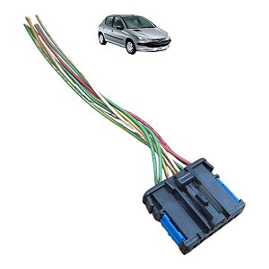 Chicote Conector Plug Botao Regulagem Farol Peugeot 206 2004