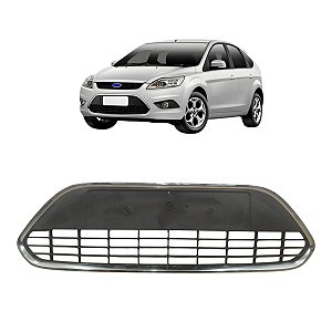 Grade Inferior Parachoque Dianteiro Ford Focus 2009 A 2012 Preto Plastico
