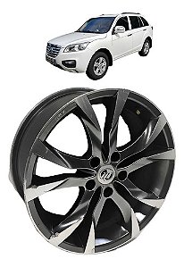 Roda Liga Leve Aro 18 5x114,3 Lifan X60 2012 2013 A 2019 Cinza