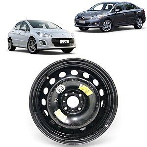 Roda Ferro Estepe Aro 16 4x108 peugeot 308 c4 lounge 13 a 19