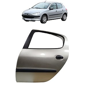 Porta Traseira Esquerda Peugeot 206 207 2000 2001 A 2014