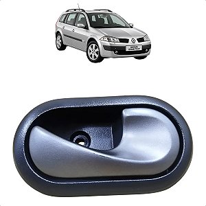Maçaneta Interna Direita Renault Megane Grand 2006 A 2013 Cinza Dianteira/traseira