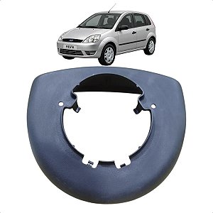 Moldura Traseira Acabamento Volante Ford Fiesta 2003 A 2014 Cinza Lisa