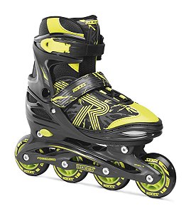 PATINS INLINE ROCES JOKEY 3.0 BOY - PRETO E LIMA - INFANTIL