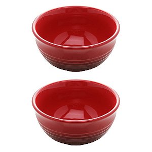 Conjunto 2 Bowls em Cerâmica Retro Wolff Vermelho