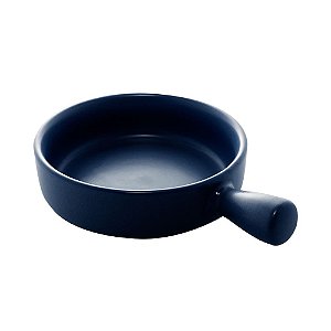 Mini Travessa Oval de Porcelana Nórdica Bon Gourmet 20cm Azul Escuro