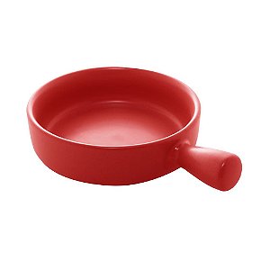 Mini Travessa Oval de Porcelana Nórdica Bon Gourmet 20cm Vermelha