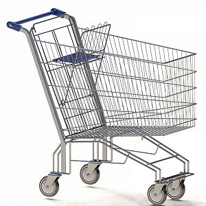 Carrinho 180 Litros com Chassi Aramado Tampa Cadeirinha